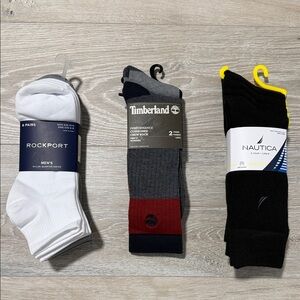 Lot of 3 Mixed brand men’s socks bundle 12 pairs NWT